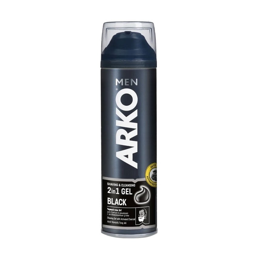 Гель для гоління та вмивання 2в1 ARKO Men Black, 200 мл